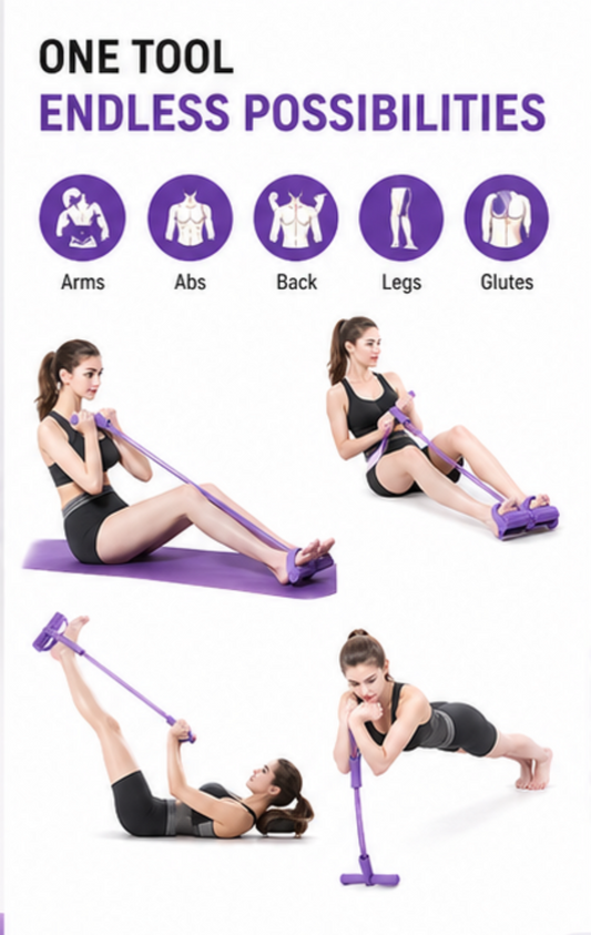Full Body Resistance Trainer – Home Gym Pedal Puller for Abs, Arms & Legs