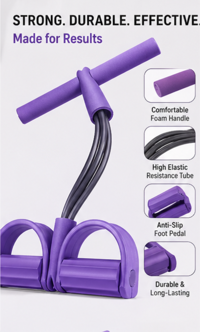 Full Body Resistance Trainer – Home Gym Pedal Puller for Abs, Arms & Legs