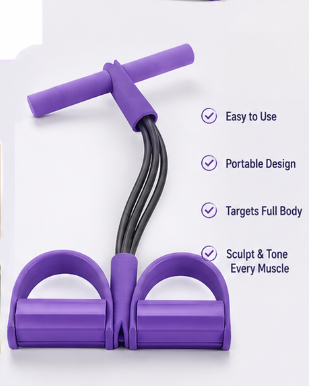 Full Body Resistance Trainer – Home Gym Pedal Puller for Abs, Arms & Legs
