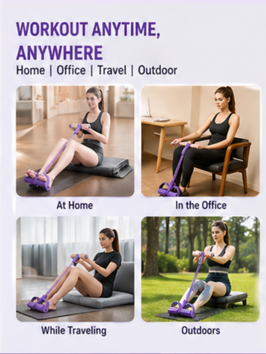 Full Body Resistance Trainer – Home Gym Pedal Puller for Abs, Arms & Legs